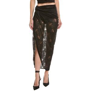 Ow Collection Womens  Iris Lace Skirt, Black